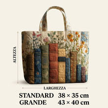 Sac matelassé livres et fleurs – Pour les Amoureux des Livres