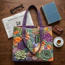 Sac Floral Matelassé Jardin de Succulentes – Deux Tailles