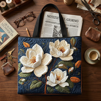 Sac Floral Matelassé Magnolia Délicate – Deux Tailles
