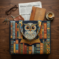 Sac Artisanale hibou et livres anciens – Idée Cadeau