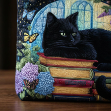 Sac artisanal chat noir sur les livres – Idée cadeau