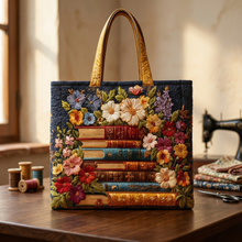 Sac matelassé imprimé floral et livres – Pour les Amoureux des Livres