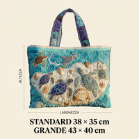 Sac Artistique Matelassé Tortues – Deux Tailles