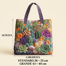 Sac Floral Matelassé Jardin de Succulentes – Deux Tailles