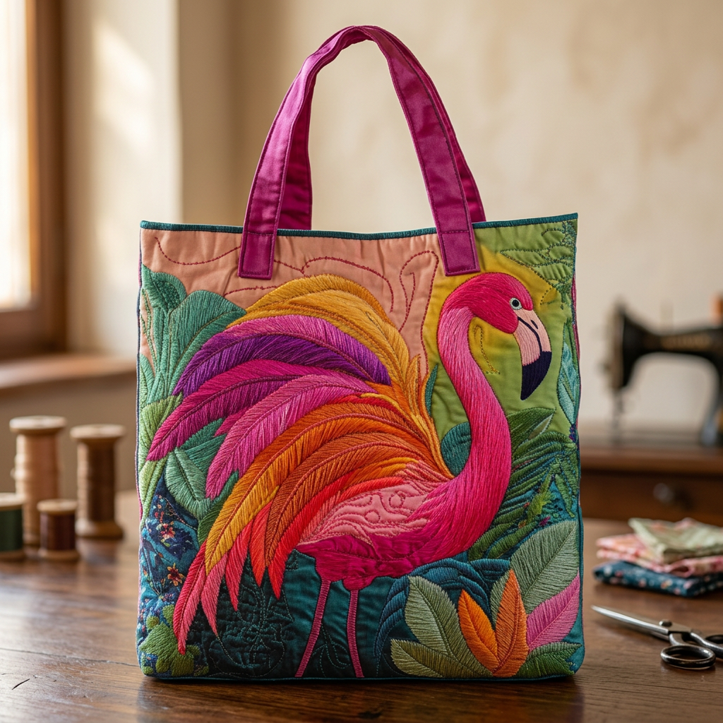 Sac Artisanal flamant rose arc-en-ciel – Idée Cadeau