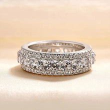 Bague vintage en argent avec bande éternelle