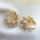 Boucles d'Oreilles Vintage en Or et Perles