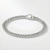 Bracelet cubain avec moissanite