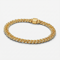 Bracelet cubain avec moissanite