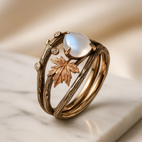Bague avec pierre de lune naturelle