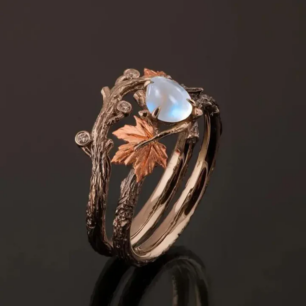 Bague avec pierre de lune naturelle