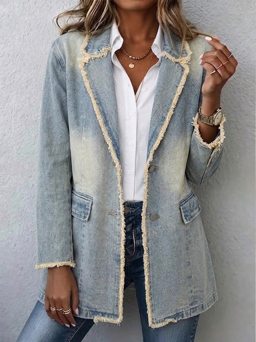 Hannah | Veste Oversize de Style Vintage avec Bords Bruts