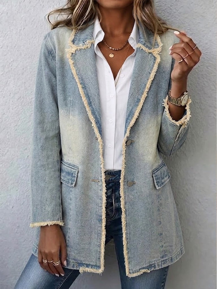 Hannah | Veste Oversize de Style Vintage avec Bords Bruts