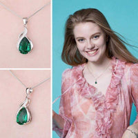 Collier Leônia avec pierre émeraude