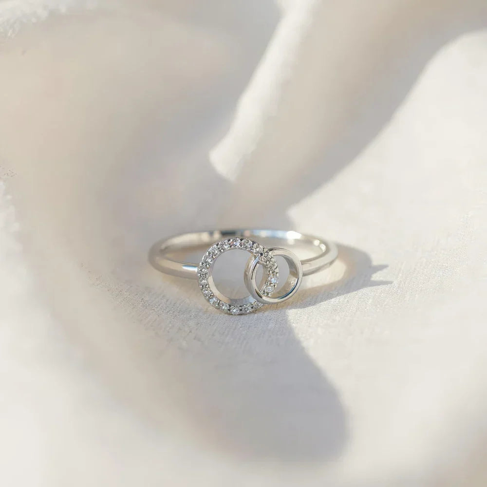 Bague Sœurs pour Toujours – La grande sœur et la petite sœur (Ajustable)