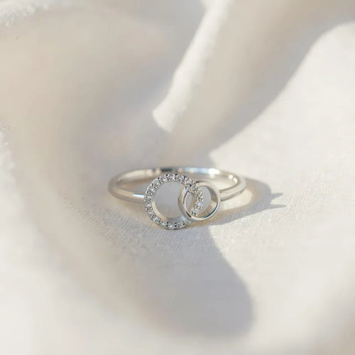 Bague Sœurs pour Toujours – La grande sœur et la petite sœur (Ajustable)