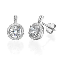 Boucles d'oreilles rondes en zircon cubique