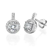 Boucles d'oreilles rondes en zircon cubique