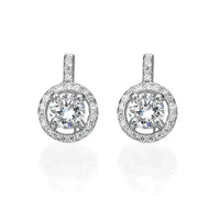 Boucles d'oreilles rondes en zircon cubique