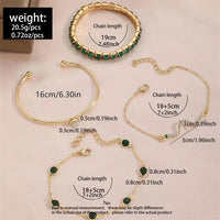 Ensemble de Bracelets Émeraude Pure