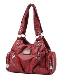 Sac à main messenger en cuir souple vintage