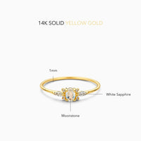 Bague Pierre de Lune Musa | Or