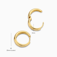 Boucles d'oreilles Anneau Reine | Or